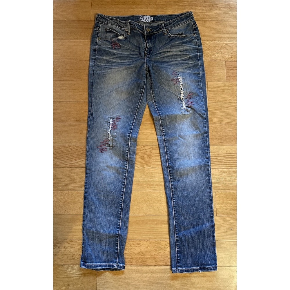 AKDMKS Jeans Womens Size 11 - Distressed Street Jeans RN#130084